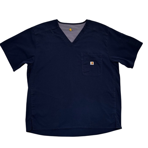 Carhartt Men's Dark Blue V-Neck Shirt - Medical Field - Workwear - SZ XL B20 - Picture 1 of 7